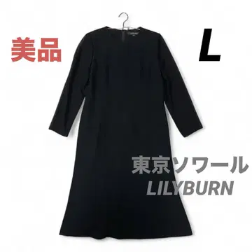 새상품급 고급 도쿄 소와르 LILYBURN 소매 시스루 포멀 원피스 L