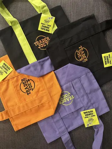 TRADER JOE'S 할로윈 한정판 미니 토트백 4색 세트