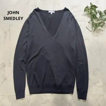 하자품 JOHN SMEDLEY 24G 울 100% 니트 S 영국제