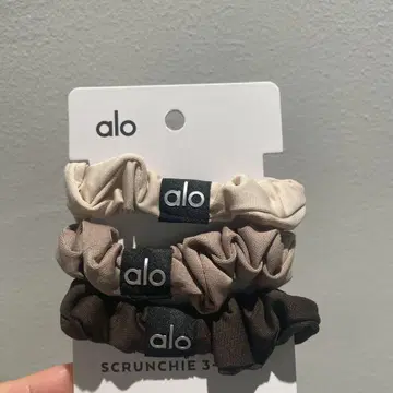 새상품 alo 스크런치 3개입 브라운, 베이지, 블랙