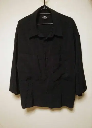 ZARA 블랙 셔츠 US M 7부 소매 NEWYORK EDITION