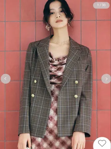완판템 Lilybrown 금장 버튼 더블 브레스트 자켓