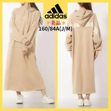 새상품급 adidas W WORD 맨투맨 롱 원피스 후드 부착 M