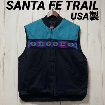 SANTA FE TRAIL 베스트 자켓 네이티브 무늬 90s USA 제조