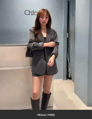 테일러드 자켓 그레이 스트라이프 FREE