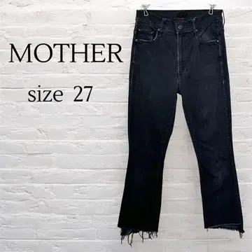 MOTHER 인사이드 크롭 스텝 플라이 데님 27 블랙