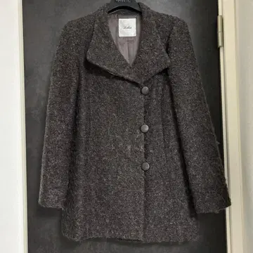 모헤어 다크 브라운 코트