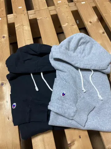 Champion 후드 부착 후드티 2종 세트