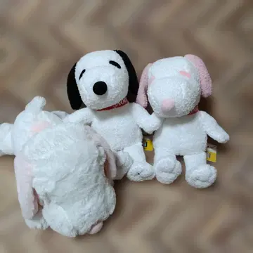 스누피 봉제 인형 3개