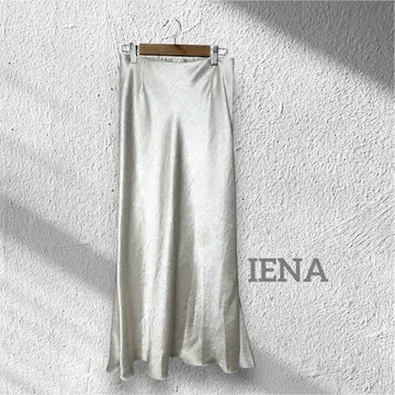 IENA 이에나 더블 새틴 스커트 36 일본제 롱 슬릿