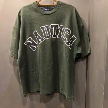NAUTICA TOO HEAVY 올리브 그린 T셔츠
