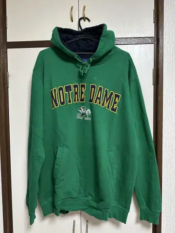 NOTRE DAME 그린 컬러 후드티