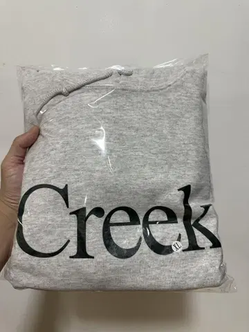 Creek 후드 부착 후드 맨투맨 그레이