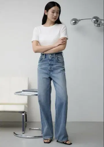 AZUL 하이웨스트 스트레이트 데님