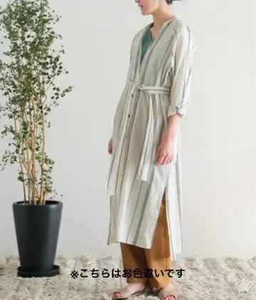 새상품급 NOMBRE IMPAIR 스트라이프 자수 스탠드 카슈쿨 원피스