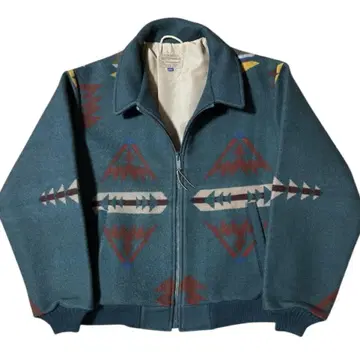 PENDLETON 80s 미국제 빈티지 네이티브 울 블루종 M