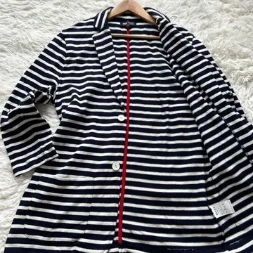 컨디션 최상 빔즈 테일러드 자켓 보더 워셔블 스트레치 네이비