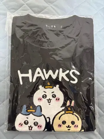 치이카와/호크스 T셔츠 와카타카군단 블랙 XL사이즈