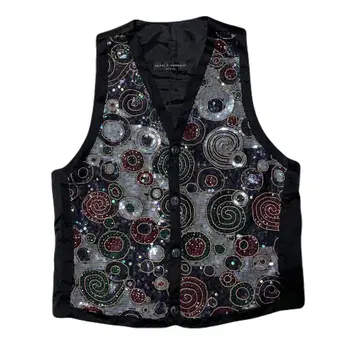 레어 vintage CALUGI E GIANNELLI 스팽글 장식 베스트