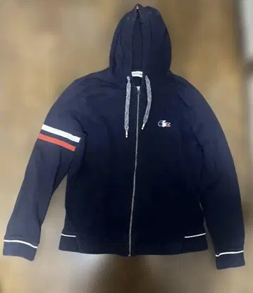 LACOSTE 네이비 풀 집업 후드티 US M