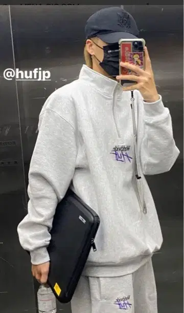 코무돗토 유타 착용 HUF 셋업 20주년 한정판 셋업