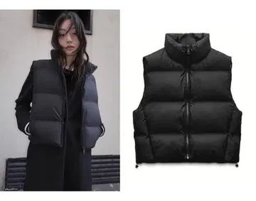 자라 ZARA 다운 베스트 방풍 발수 가공 패디드 베스트