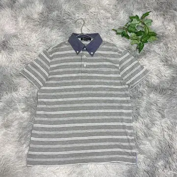 Aquascutum 아쿠아 스큐텀 ( M ) 반팔 피케 셔츠 시크 일본제
