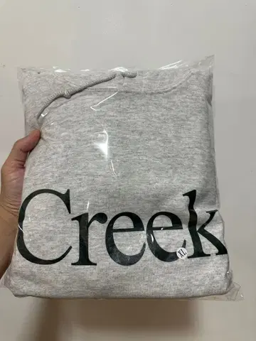 Creek. 후드 부착 후드티 그레이