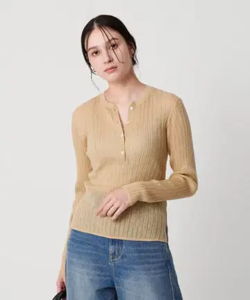 beauty&youth 알파카 헨리넥 풀오버