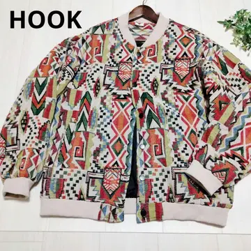 HOOK 고블랑 블루종 올 패턴 네이티브 민족 오르테가 오버 사이즈