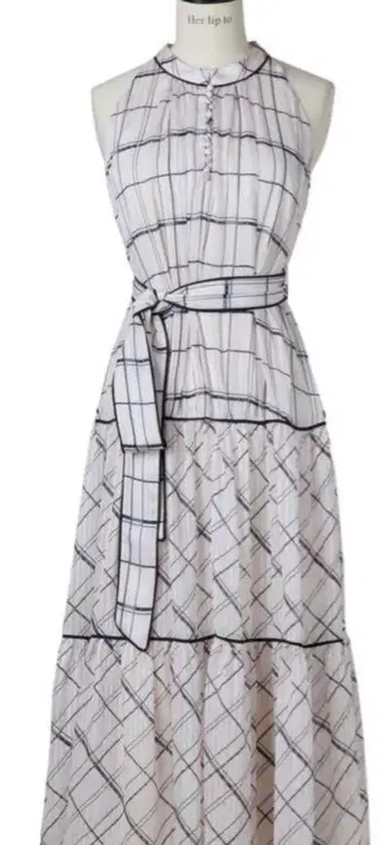 Herlipto Anduze Belted Check Dress