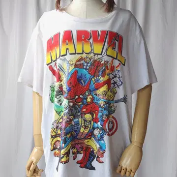used L MARVEL 마블 아메리칸 코믹스 캐릭터 프린트 T셔츠