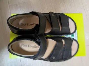 Finn Comfort 블랙 컴포트 샌들 EU 38