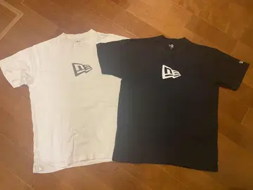 New Era 티셔츠 세트 L 사이즈 화이트 블랙 2장 세트