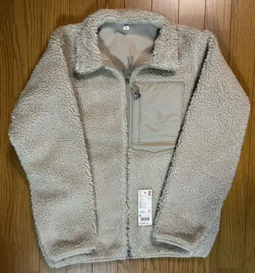 방풍 보아 플리스 자켓 긴팔 Beige 베이지 M 사이즈