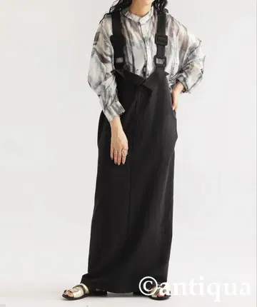 블랙 살로펫 스커트