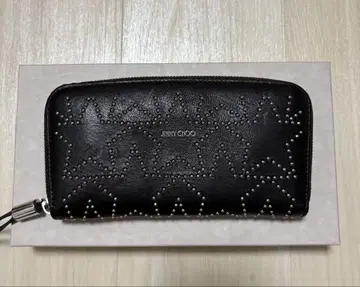 [ 미사용 ] JIMMY CHOO 스터드 블랙 장지갑