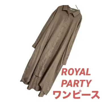 ROYAL PARTY 롱 셔츠 원피스 FREE 사이즈 벨트 없음