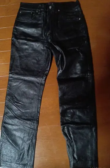 천연 가죽 팬츠 TAKEO KIKUCHI 블랙 M