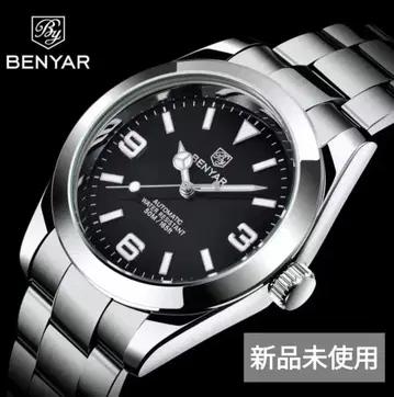 BENYAR 자동 손목시계 익스플로러 블랙 미사용 새상품 풀세트