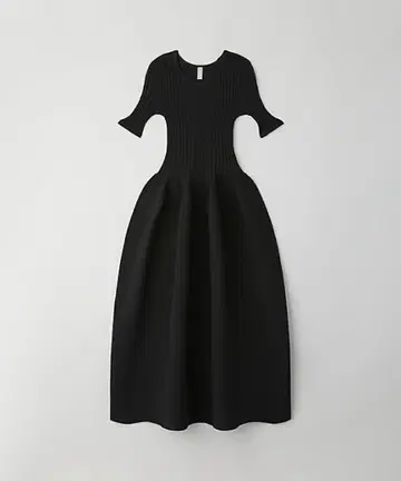 CFCL POTTERY SHORT SLEEVE DRESS 블랙 반팔