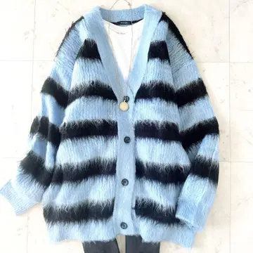 컨디션 최상 저널 스탠다드 헤어리 보더 빅 가디건 작년 모델