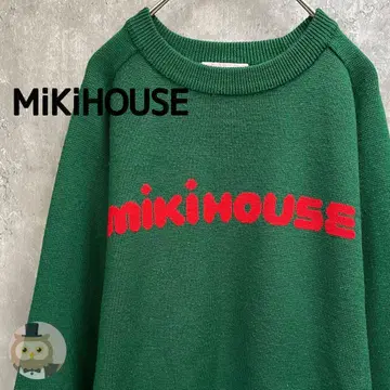 [일본제] 미키하우스 로고 니트 스웨터 구제 의류 남성용 레트로 빈티지