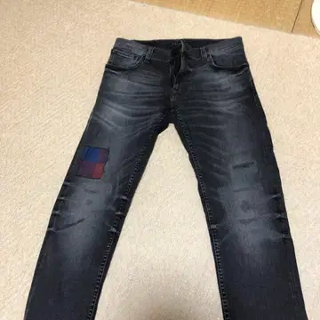 nudie jeansco 블랙 데님 스트레치