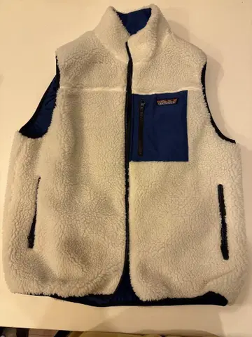 XLARGE 리버서블 베스트 L 사이즈 화이트/블루