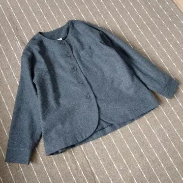 08Mab 울 혼방 노카라 코트 아우터