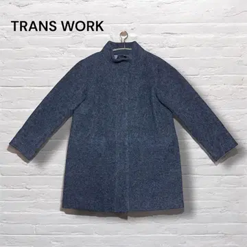 TRANS WORK 삼양상회/슬라이버 루프 코트 사이즈 40/진한 그레이