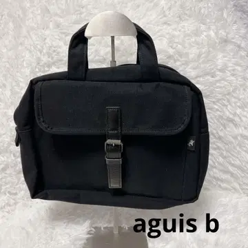 aguis b VOYAGE 블랙 캔버스 핸드백 파우치