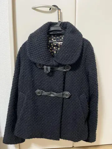 TSUMORI CHISATO 블랙 더플 코트