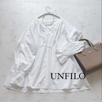 UNFILO UV 케어/이지케어 2WAY 개더 블라우스 안필로